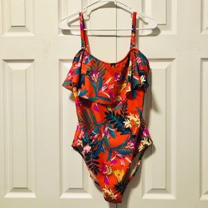 🌹Red Floral Swimsuit